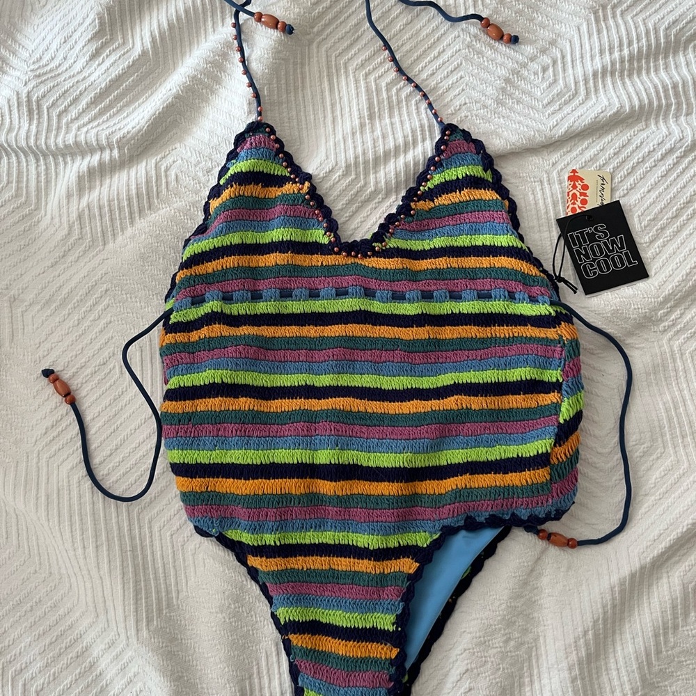 FP Movement by Free People Multicolor Striped One Piece Swimsuit